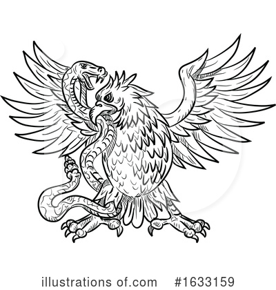 Royalty-Free (RF) Eagle Clipart Illustration by patrimonio - Stock Sample #1633159