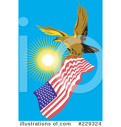 Royalty-Free (RF) Eagle Clipart Illustration by patrimonio - Stock Sample #229324
