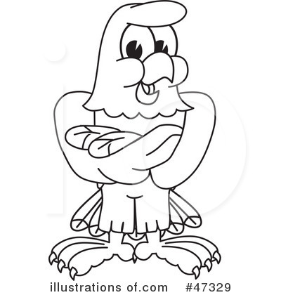 Royalty-Free (RF) Eagle Mascot Clipart Illustration by Mascot Junction - Stock Sample #47329