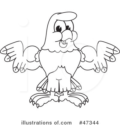 Royalty-Free (RF) Eagle Mascot Clipart Illustration by Mascot Junction - Stock Sample #47344