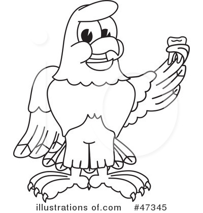 Royalty-Free (RF) Eagle Mascot Clipart Illustration by Mascot Junction - Stock Sample #47345