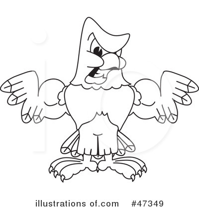 Royalty-Free (RF) Eagle Mascot Clipart Illustration by Mascot Junction - Stock Sample #47349