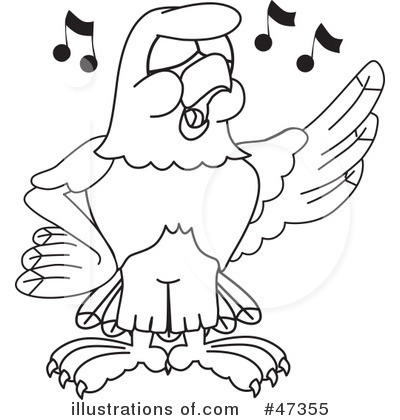 Royalty-Free (RF) Eagle Mascot Clipart Illustration by Mascot Junction - Stock Sample #47355