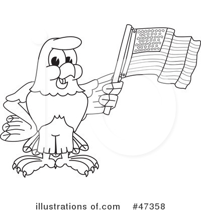 Royalty-Free (RF) Eagle Mascot Clipart Illustration by Mascot Junction - Stock Sample #47358