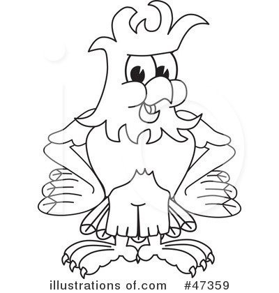 Royalty-Free (RF) Eagle Mascot Clipart Illustration by Mascot Junction - Stock Sample #47359