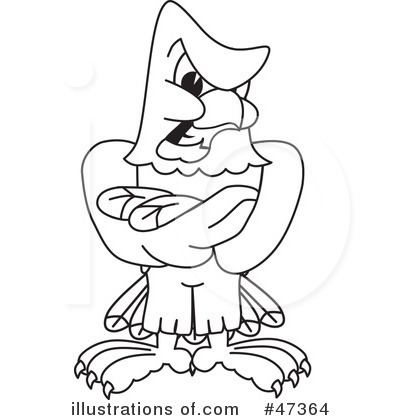 Royalty-Free (RF) Eagle Mascot Clipart Illustration by Mascot Junction - Stock Sample #47364