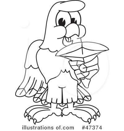 Royalty-Free (RF) Eagle Mascot Clipart Illustration by Mascot Junction - Stock Sample #47374