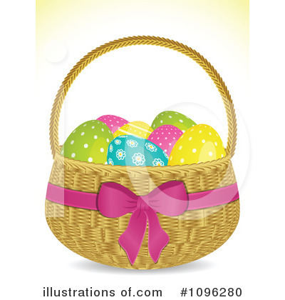 Royalty-Free (RF) Easter Basket Clipart Illustration by elaineitalia - Stock Sample #1096280