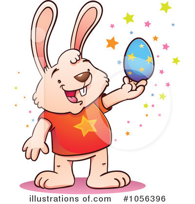 Royalty-Free (RF) Easter Bunny Clipart Illustration by Qiun - Stock Sample #1056396