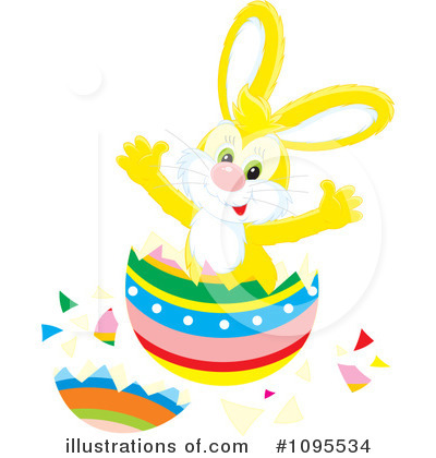 Royalty-Free (RF) Easter Bunny Clipart Illustration by Alex Bannykh - Stock Sample #1095534