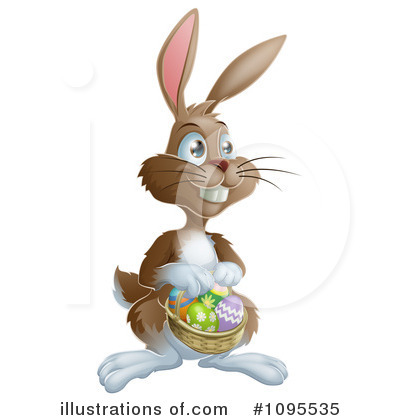 Royalty-Free (RF) Easter Bunny Clipart Illustration by AtStockIllustration - Stock Sample #1095535