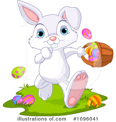 Royalty-Free (RF) Easter Bunny Clipart Illustration by Pushkin - Stock Sample #1096041