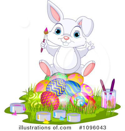 Royalty-Free (RF) Easter Bunny Clipart Illustration by Pushkin - Stock Sample #1096043