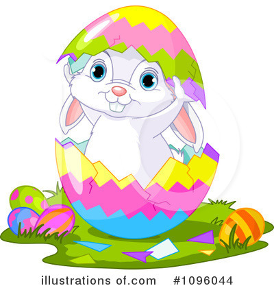 Royalty-Free (RF) Easter Bunny Clipart Illustration by Pushkin - Stock Sample #1096044