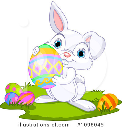 Royalty-Free (RF) Easter Bunny Clipart Illustration by Pushkin - Stock Sample #1096045