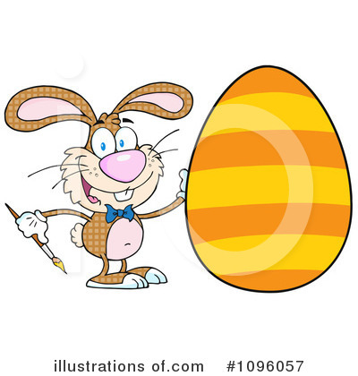 Royalty-Free (RF) Easter Bunny Clipart Illustration by Hit Toon - Stock Sample #1096057