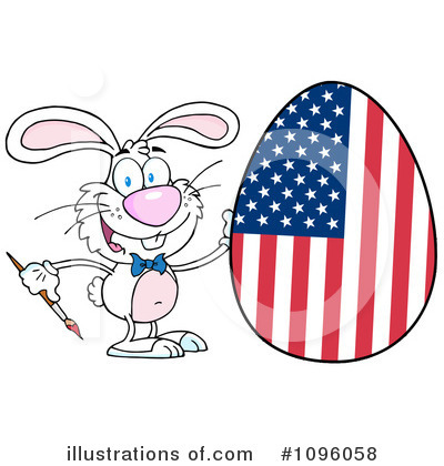Royalty-Free (RF) Easter Bunny Clipart Illustration by Hit Toon - Stock Sample #1096058