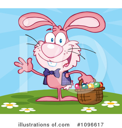 Royalty-Free (RF) Easter Bunny Clipart Illustration by Hit Toon - Stock Sample #1096617