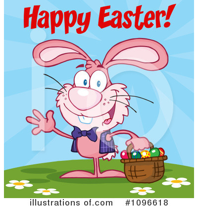 Royalty-Free (RF) Easter Bunny Clipart Illustration by Hit Toon - Stock Sample #1096618