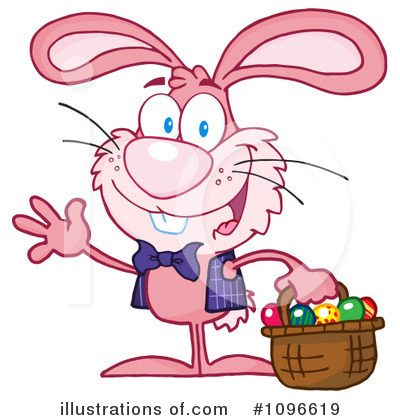Royalty-Free (RF) Easter Bunny Clipart Illustration by Hit Toon - Stock Sample #1096619