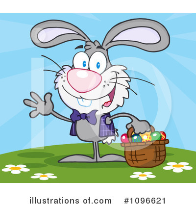 Royalty-Free (RF) Easter Bunny Clipart Illustration by Hit Toon - Stock Sample #1096621