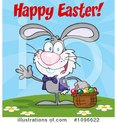 Royalty-Free (RF) Easter Bunny Clipart Illustration by Hit Toon - Stock Sample #1096622