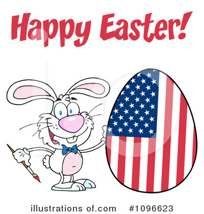 Royalty-Free (RF) Easter Bunny Clipart Illustration by Hit Toon - Stock Sample #1096623