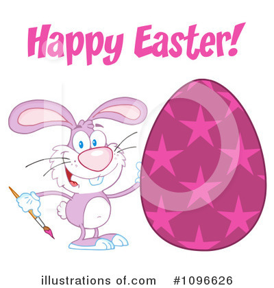 Royalty-Free (RF) Easter Bunny Clipart Illustration by Hit Toon - Stock Sample #1096626