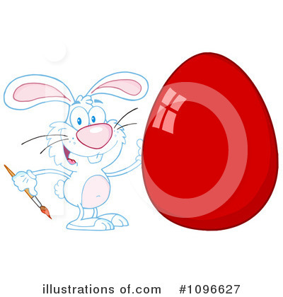 Royalty-Free (RF) Easter Bunny Clipart Illustration by Hit Toon - Stock Sample #1096627