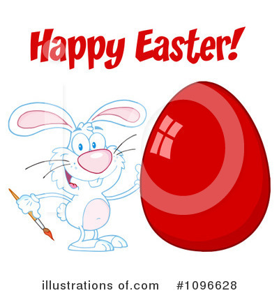 Royalty-Free (RF) Easter Bunny Clipart Illustration by Hit Toon - Stock Sample #1096628