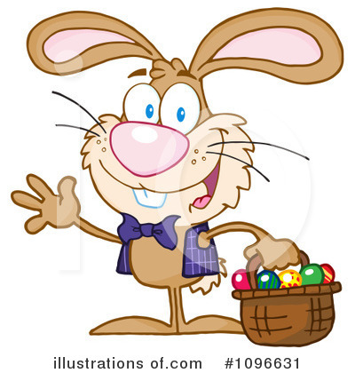 Royalty-Free (RF) Easter Bunny Clipart Illustration by Hit Toon - Stock Sample #1096631