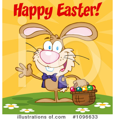 Royalty-Free (RF) Easter Bunny Clipart Illustration by Hit Toon - Stock Sample #1096633