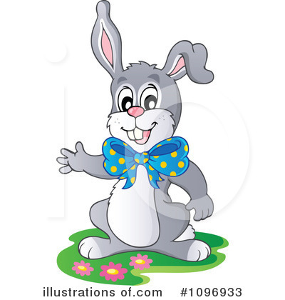 Royalty-Free (RF) Easter Bunny Clipart Illustration by visekart - Stock Sample #1096933
