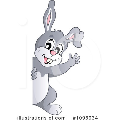 Royalty-Free (RF) Easter Bunny Clipart Illustration by visekart - Stock Sample #1096934
