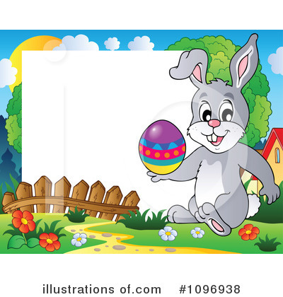 Royalty-Free (RF) Easter Bunny Clipart Illustration by visekart - Stock Sample #1096938
