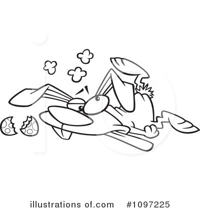 Royalty-Free (RF) Easter Bunny Clipart Illustration by toonaday - Stock Sample #1097225