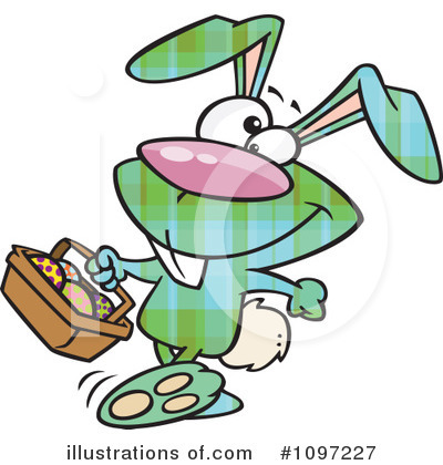 Royalty-Free (RF) Easter Bunny Clipart Illustration by toonaday - Stock Sample #1097227