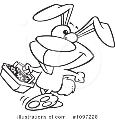 Royalty-Free (RF) Easter Bunny Clipart Illustration by toonaday - Stock Sample #1097228