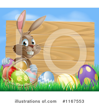 Royalty-Free (RF) Easter Bunny Clipart Illustration by AtStockIllustration - Stock Sample #1167553