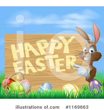 Royalty-Free (RF) Easter Bunny Clipart Illustration by AtStockIllustration - Stock Sample #1169663