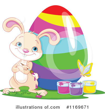 Royalty-Free (RF) Easter Bunny Clipart Illustration by Pushkin - Stock Sample #1169671