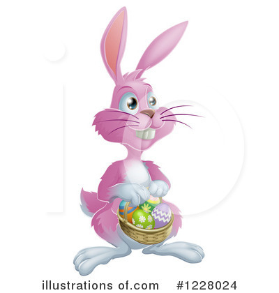 Royalty-Free (RF) Easter Bunny Clipart Illustration by AtStockIllustration - Stock Sample #1228024