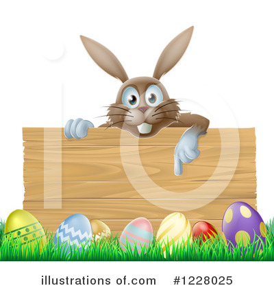 Royalty-Free (RF) Easter Bunny Clipart Illustration by AtStockIllustration - Stock Sample #1228025