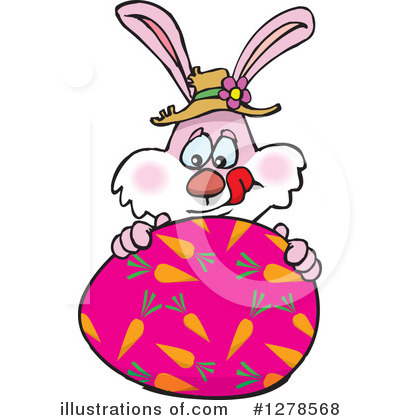 Royalty-Free (RF) Easter Bunny Clipart Illustration by Dennis Holmes Designs - Stock Sample #1278568