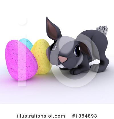 Royalty-Free (RF) Easter Bunny Clipart Illustration by KJ Pargeter - Stock Sample #1384893