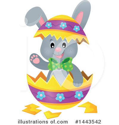 Royalty-Free (RF) Easter Bunny Clipart Illustration by visekart - Stock Sample #1443542