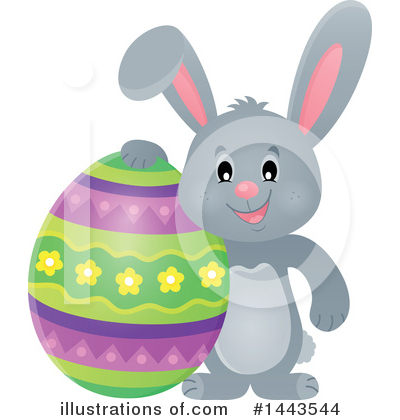 Royalty-Free (RF) Easter Bunny Clipart Illustration by visekart - Stock Sample #1443544