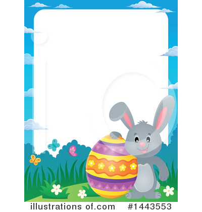 Royalty-Free (RF) Easter Bunny Clipart Illustration by visekart - Stock Sample #1443553