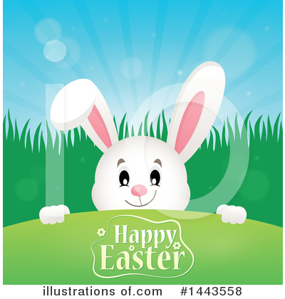 Royalty-Free (RF) Easter Bunny Clipart Illustration by visekart - Stock Sample #1443558
