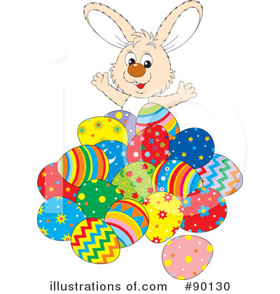 Royalty-Free (RF) Easter Bunny Clipart Illustration by Alex Bannykh - Stock Sample #90130